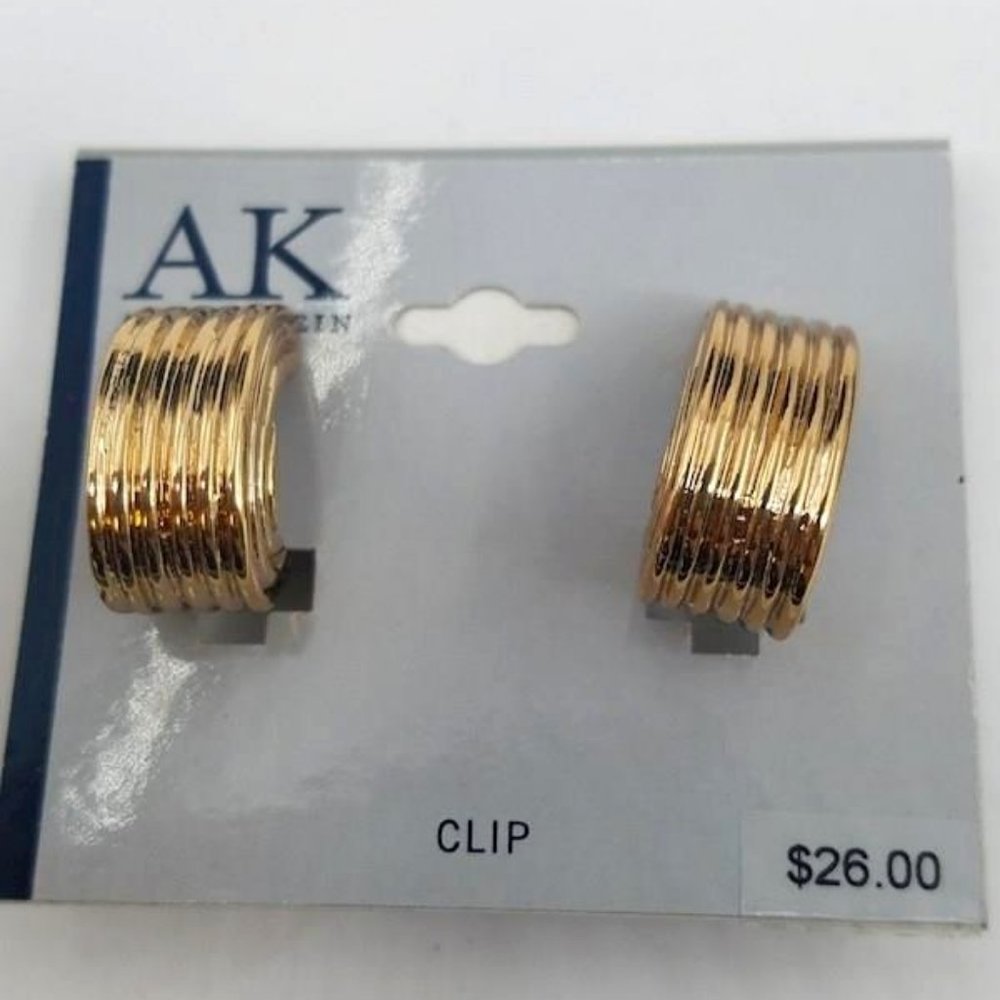 Anne Klein Gold-Tone Clip Earrings